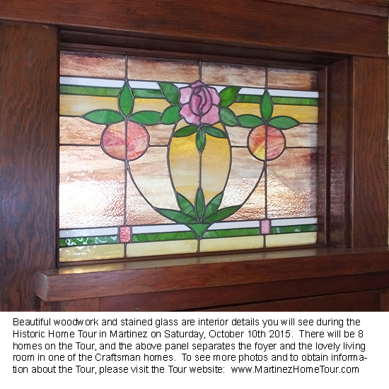 This is a stained glass interior detail from a beautifully restored Craftsman home in Martinez, CA.